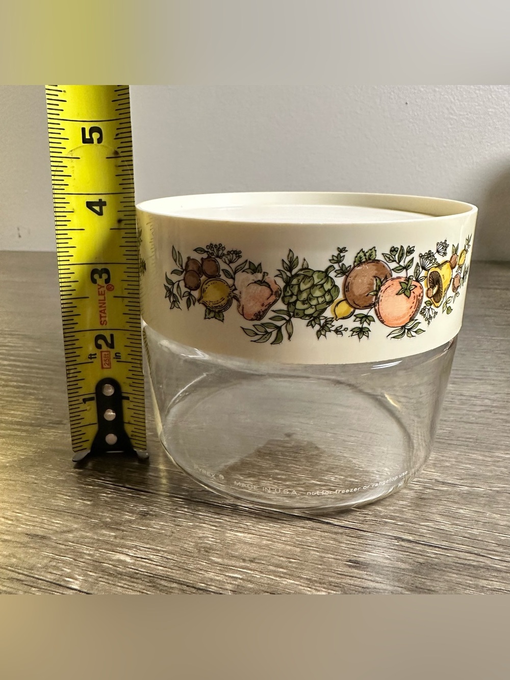 Vintage 1970s Pyrex Spice of Life See N Store Glass Canister Container - Picture 7 of 8
